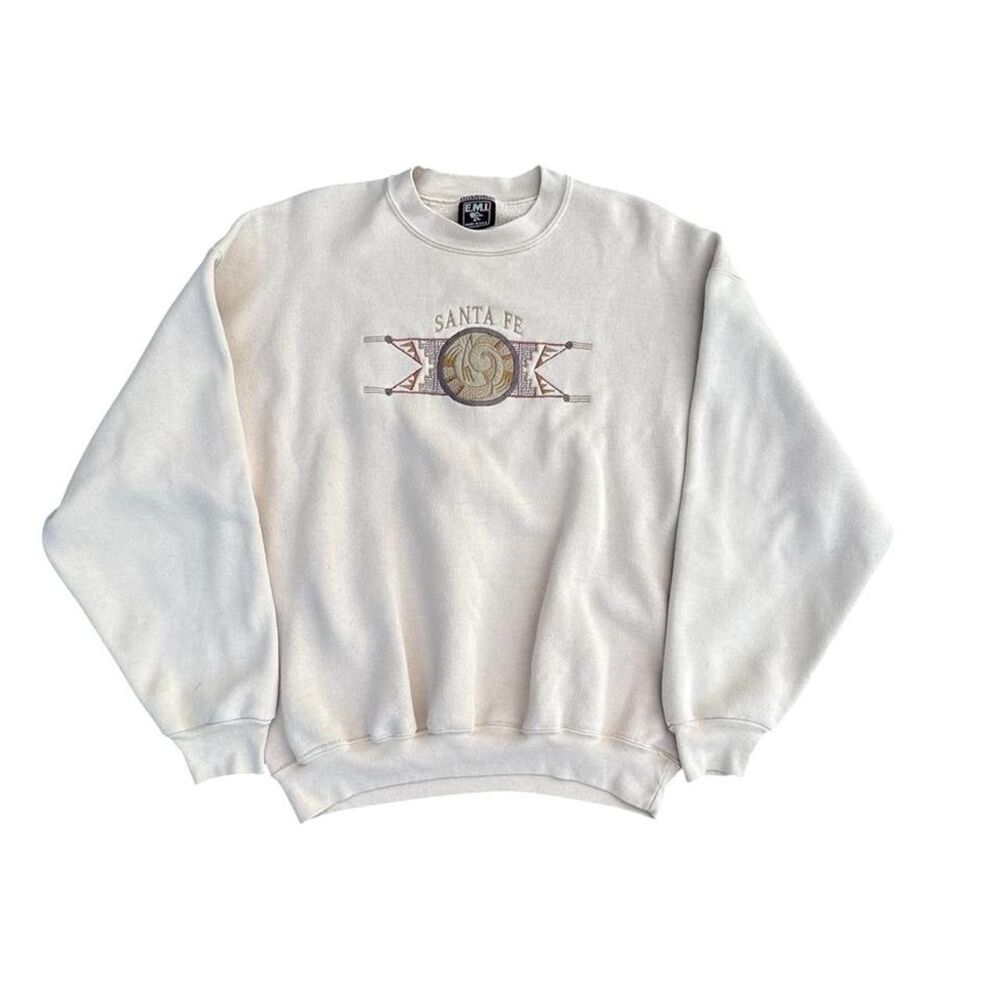 American-vintage Men's Cream and White Sweatshirt